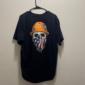 Ariat Rebar Skull in a Hard Hat Blue Collar